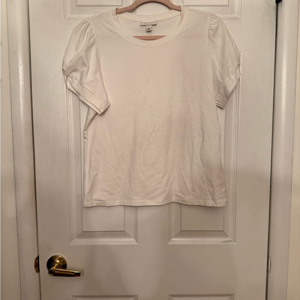 White Casual Blouse with Light Fabric